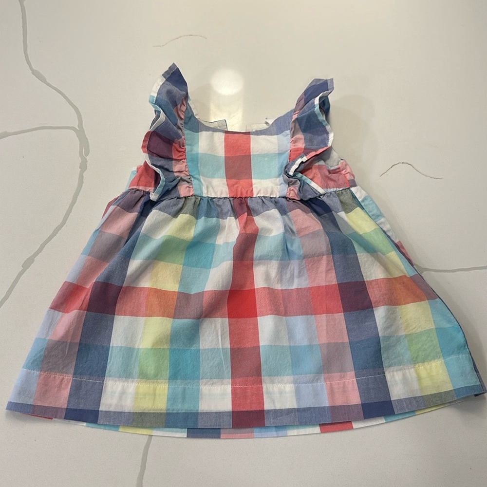 Gap baby girls Easter plaid dress size 6-12 months